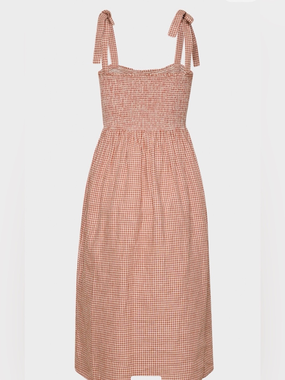 Aritzia Golden Hour Gingham Midi Dress with Tie Straps - Picture 9 of 9